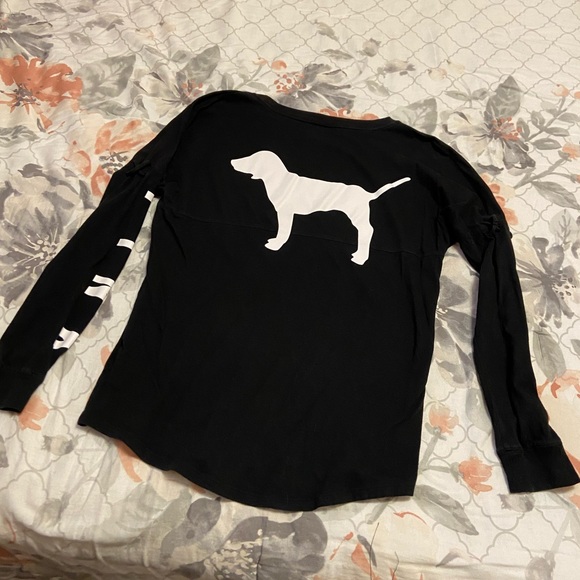 Victoria’s Secret PINK Black Lace Sleeves Top - Picture 14 of 16